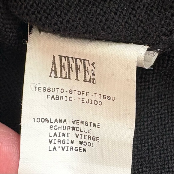 MOSCHINO Cheap and Chic Turtleneck Sweater 100% Virgin Wool Black Size 6 - Picture 7 of 14